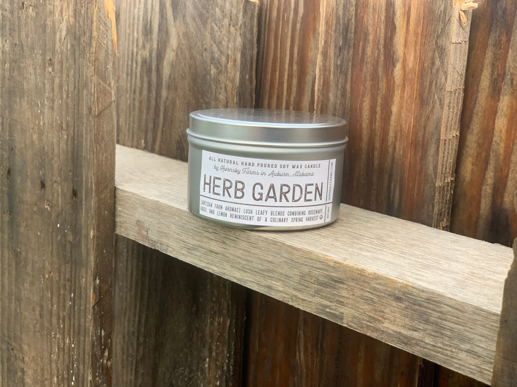 Herb garden soy candle