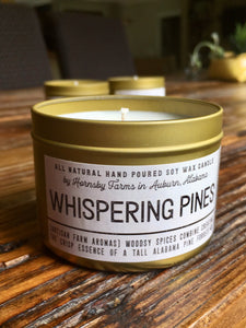 Whispering pines soy candle